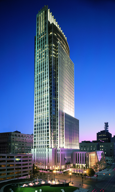 First National Tower in downtown Omaha, home of WELLCOM's Trek Up the Tower